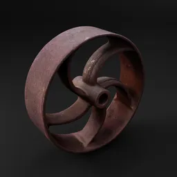 Photogrammetry Cast Iron Pulley Wheel