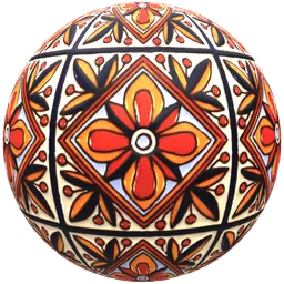 Vintage Rustic Mexican Ceramic Floor 85