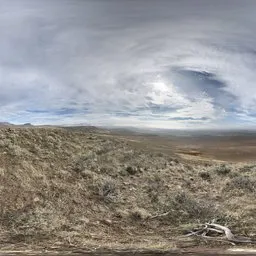 Plain Cloudly Sky Dead Dry Grass