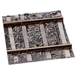 "Explore our photorealistic 3D model of a knocked-over train track in the cityspace category, ideal for Blender 3D. Featuring flat metal antennas and rail tracks leading from the mine, it comes with a 1128x191 resolution and cute design. Don't miss out on this beautiful rail for your projects."