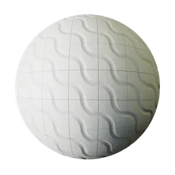 Decorative white plaster tiles