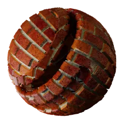 Aged Red Brick Wall