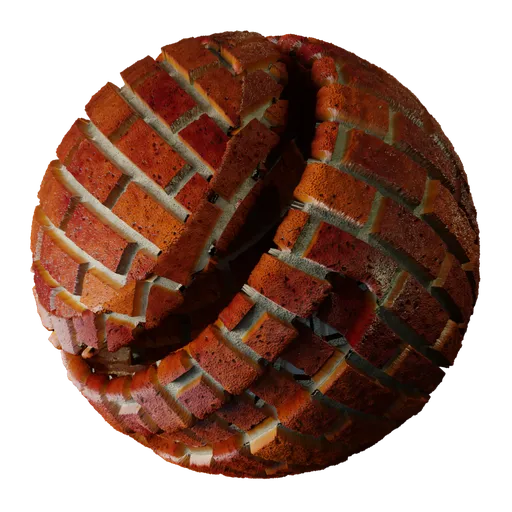 Aged Red Brick Wall