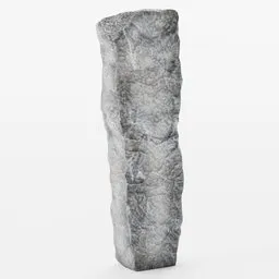 "Low-poly monolith in Blender 3D with PBR textures - Standing Stone 8. Illustrative and abstract, skin texture, and grainy texture. Perfect for environment elements."