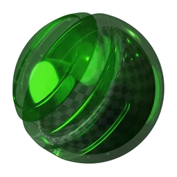 Transparent green plastic procedural
