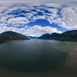 Lake Mountain Valley Clouds Day