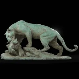 statue of Vs Panther