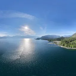 Sunny Day Lake Landscape