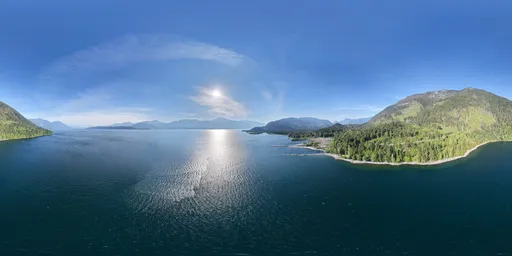 Sunny Day Lake Landscape