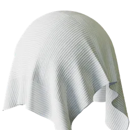 White Pleated Fabric