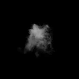 Realistic fog cloud texture for 3D Blender scene enhancement, isolated on black.