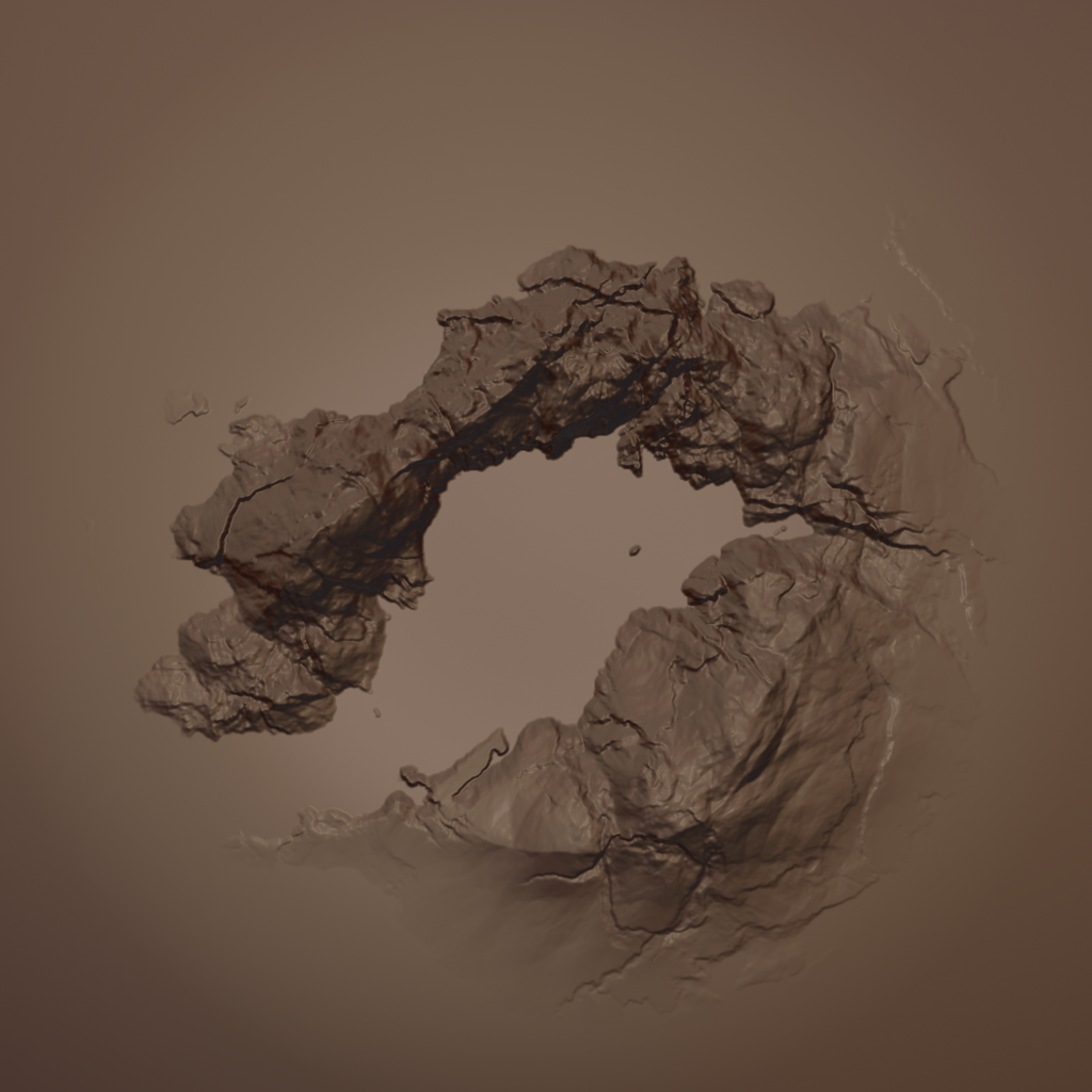 Blenderkit: Download The Rock Rugged Brush Brush