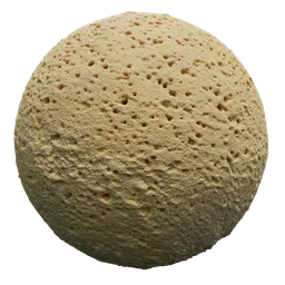 High-resolution 4K PBR textured sponge surface, compatible with Blender and Substance Sampler, realistic organic material rendering.