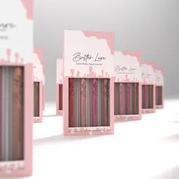 Lipstick packaging box mockup