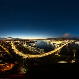 City Night lights Twilight Sky
