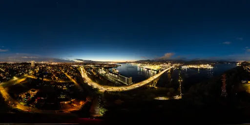 City Night lights Twilight Sky