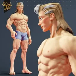 Stylized Muscular Male Character