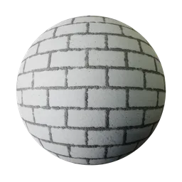 3D PBR Concrete Block Material for Blender with Visible Mortar Joints