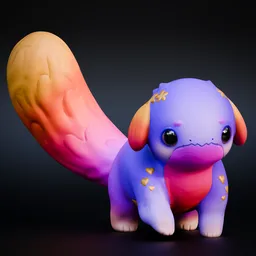 Rainbow Dragon (Rigged)