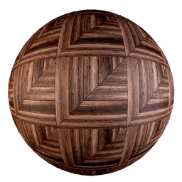 High-resolution Hungarian Point parquet PBR texture for 3D floor modeling, suitable for Blender Cycles with Subdivision Surface enabled.
