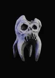 Tooth monster sculpture