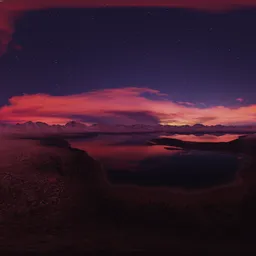 Colorful Twilight Sky Landscape