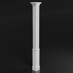 Classic Square Column with Wooden Base