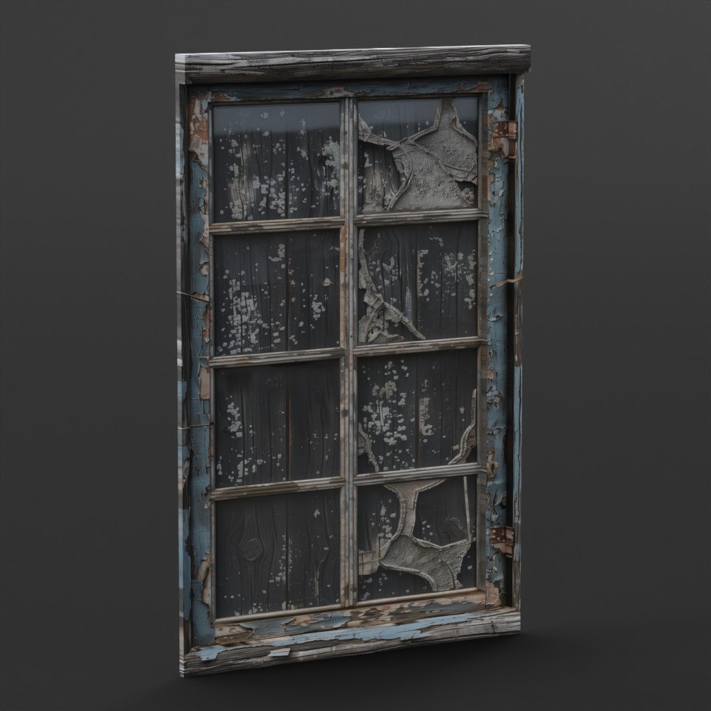 Old window - T - 23 | Windows models | BlenderKit