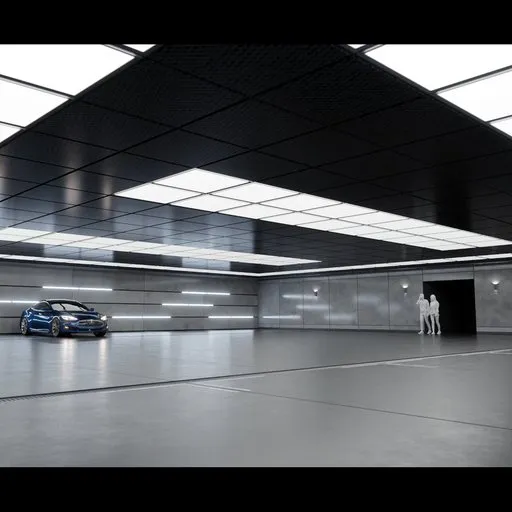 Spacious 3D-rendered modern underground parking layout, customizable for Blender Cycles.
