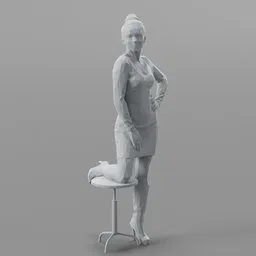 Lowpoly Female Standing