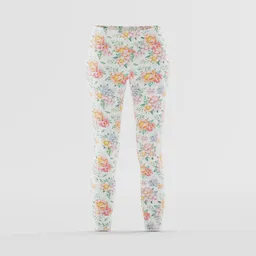 Painterly Floral Pattern Leggings