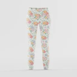 Painterly Floral Pattern Leggings