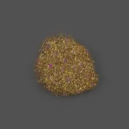 Realistic 3D model of a pile of dried herbs for Blender, ideal for enhancing alchemy and apothecary renderings.