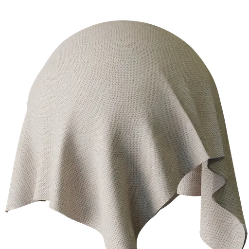 High-resolution PBR fabric weave texture, ideal for realistic 3D cloth modeling in Blender and other software.