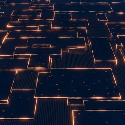 Procedural Sci-Fi Circuit Surface Scene