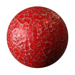 Old cracked red metal