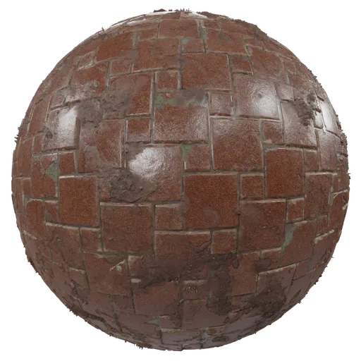 High-resolution PBR material for 3D rendering with realistic wet, muddy texture for Blender and similar software.