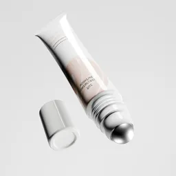 Cosmetics roller tube white bg setup