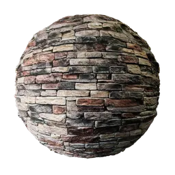 High-resolution Stone Brick PBR texture for 3D modeling and rendering, displaying detailed rock brickwork with realistic shading and textures.