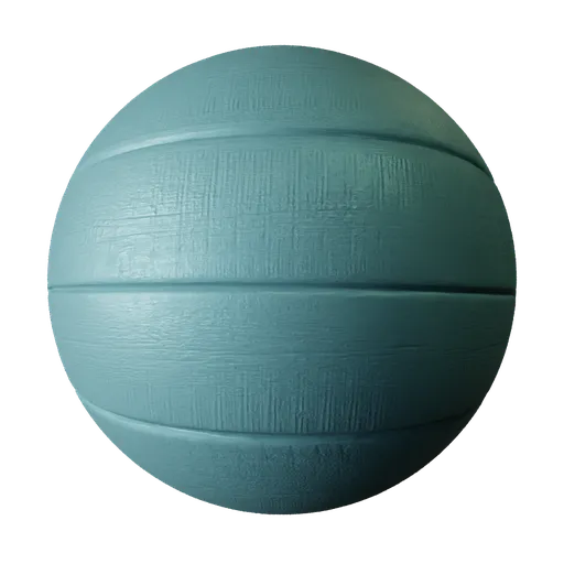 High-quality teal blue wood PBR texture for 3D Blender with tiling and 2K displacement mapping.