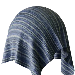 Stripe Blue Chenille