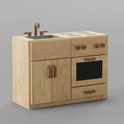 Kids Wood Kitchen Playset