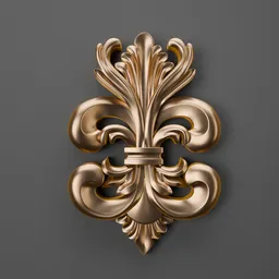 Detailed classic ornamental 3D model for enhancing Blender design projects, showcases intricate craftsmanship and style.