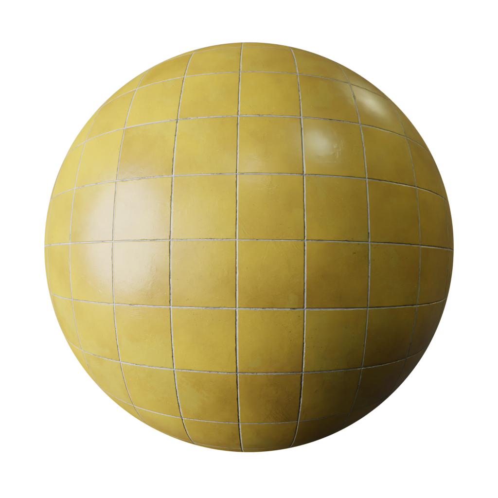 Square yellow tile FREE tiles materials BlenderKit