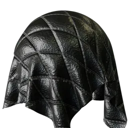 Black Quilted Leather