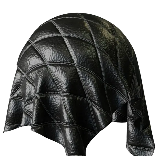 Black Quilted Leather