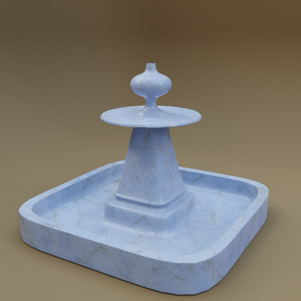 Marble Water Fountain FREE Fountain models BlenderKit