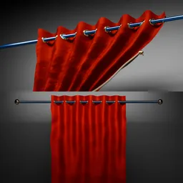 Red Curtain Using Geometry Nodes