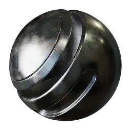 Realistic brushed metal PBR texture with subtle grain, ideal for 3D modeling in Blender and other rendering applications.