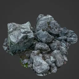 Low Poly Alpine Rocks 4